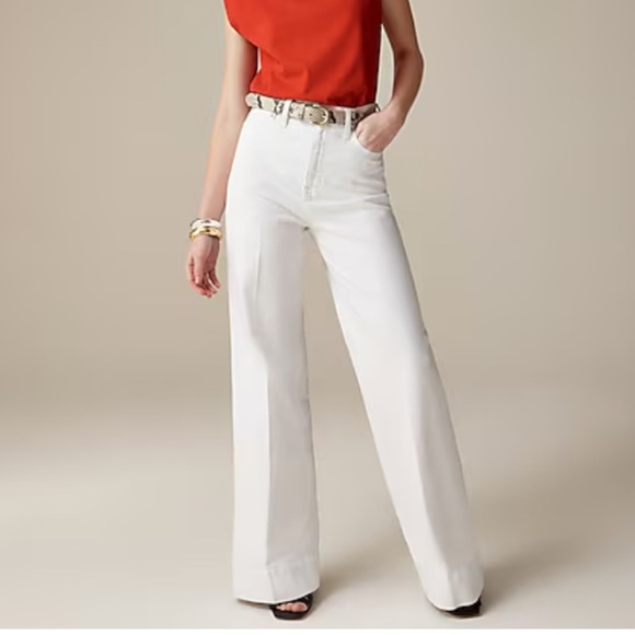 NWT J. Crew Women’s White Wide-leg denim trouser SZ Various - Picture 16 of 16